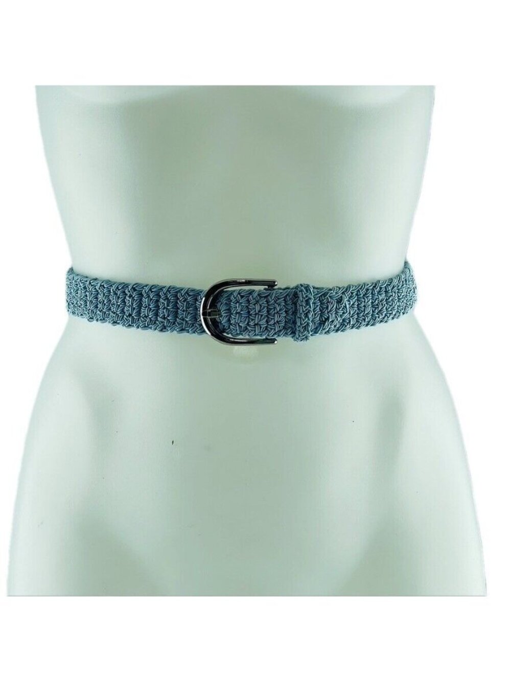 Liz Claiborne Woven Stretch Belt With Metal Buckle For Women